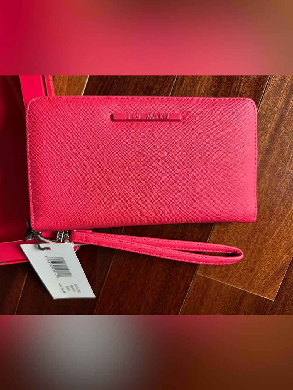 Steve Madden Pink (Berry) SLG-2700 Wristlet Wallet Zip MSRP $54. NWT In Box